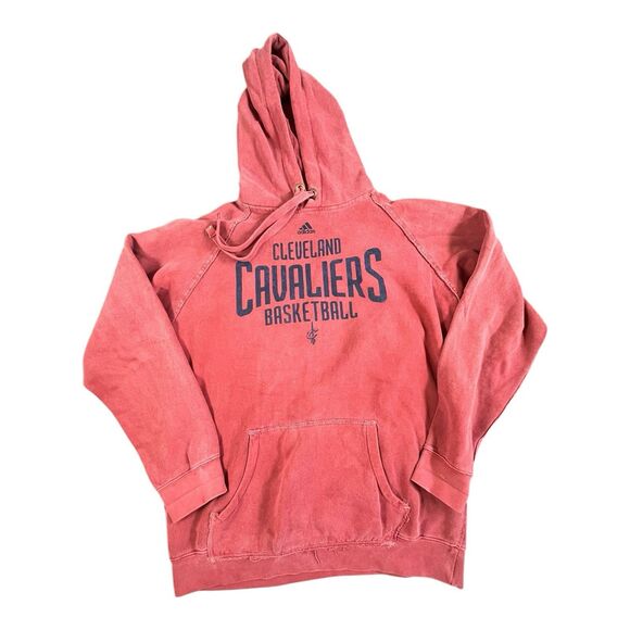 Adidas Cleveland Cavaliers Y2K LeBron James Heavyweight Red Hoodie Men’s Medium - Picture 1 of 7